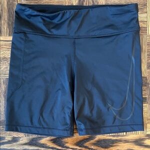 Nike Black Women's Bike Shorts with Side Graphic